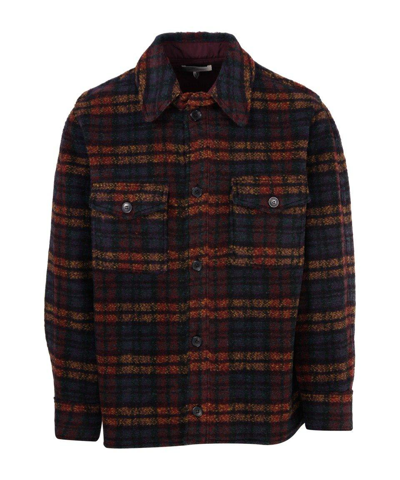 Shop Isabel Marant Pocket Patch Checked Shirt Jacket In Multicolor