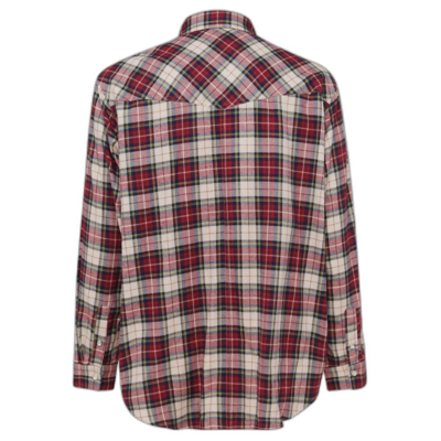 Shop Isabel Marant Checked Buttoned Shirt In Bordeaux