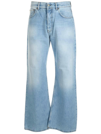 Shop Acne Studios Loose Bootcut Jeans In Denim Blue