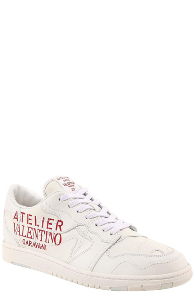 Shop Valentino Atelier 07 Camouflage Edition Sneakers In White