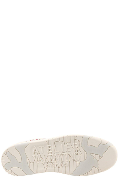 Shop Valentino Atelier 07 Camouflage Edition Sneakers In White