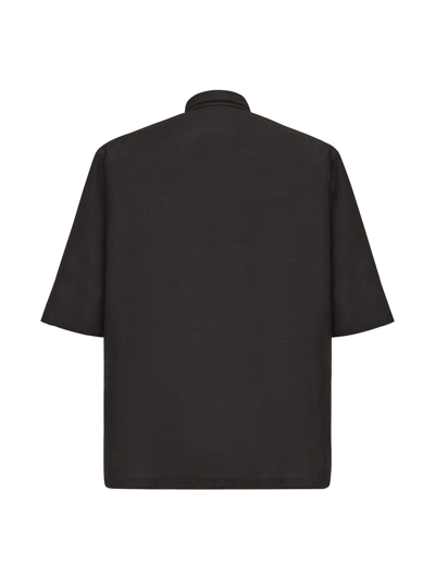Shop Fendi Oversized Short-sleeve Shirt In Black