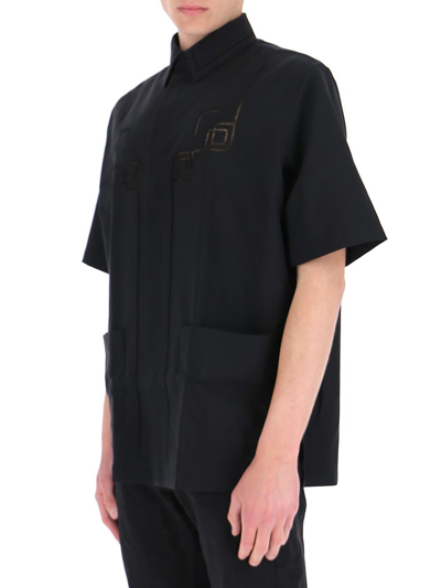 Shop Fendi Oversized Short-sleeve Shirt In Black