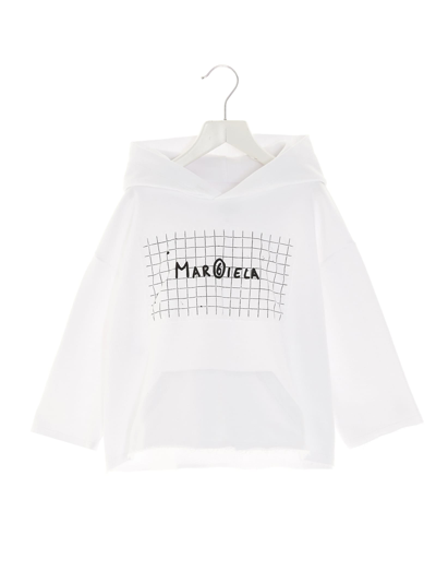 Shop Maison Margiela Logo Patch Hoodie In White