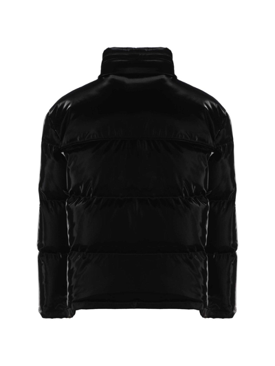 Shop Saint Laurent Lacquered-effect Oversized Down Jacket