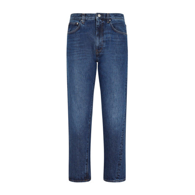Shop Totême Straight-fit Cropped Jeans In Denim Blue