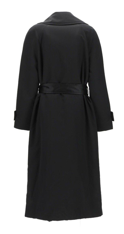 Shop Saint Laurent Belted Long-sleeved Coat