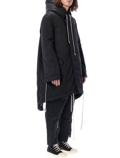 Shop Drkshdw Fishtail Hooded Parka In Nero