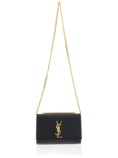 Shop Saint Laurent New S Kate Shoulder Bag In Nero