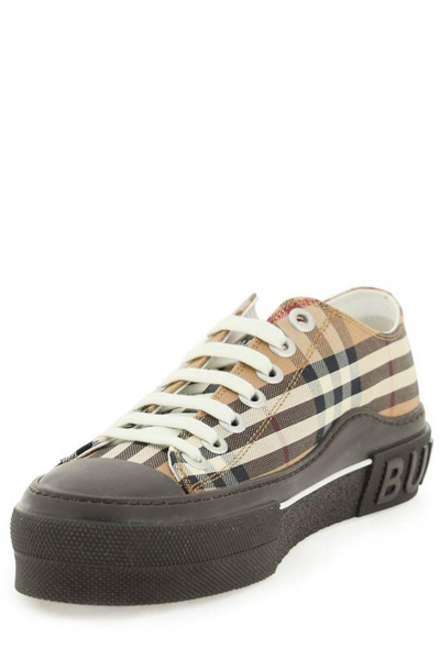Shop Burberry Vintage Check Low-top Sneakers