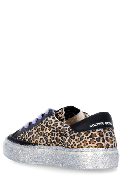 Shop Golden Goose May Leopard Print Sneakers In Beige