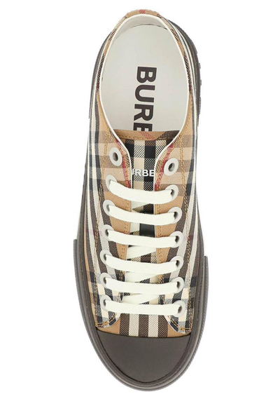 Shop Burberry Vintage Check Low-top Sneakers