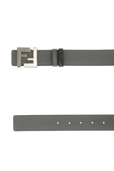 Shop Fendi Logo Plaque Monogram Buckle Belt