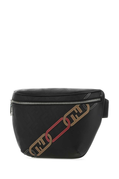 Shop Fendi Logo Detailed Zipped Belt Bag In Hrs Ne Sand Fragola