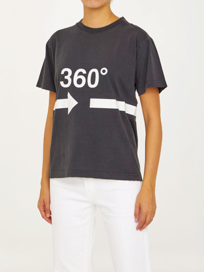 Shop Balenciaga 360° Printed Crewneck T-shirt In Black White