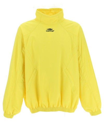 Shop Balenciaga 3b Sports Icon Tracksuit Jacket In Citrus Yellow