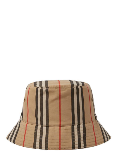 Shop Burberry Classic Check Bucket Hat In Archive Beige