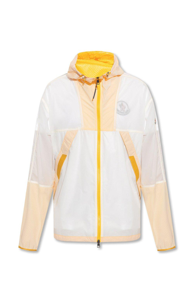 Shop Moncler Doi Zip-up Hooded Jacket In Open Yellow