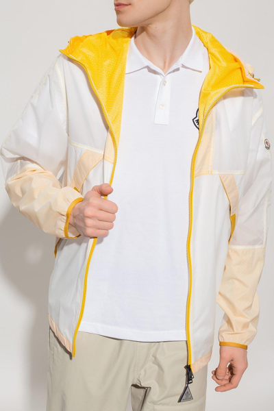 Shop Moncler Doi Zip-up Hooded Jacket In Open Yellow