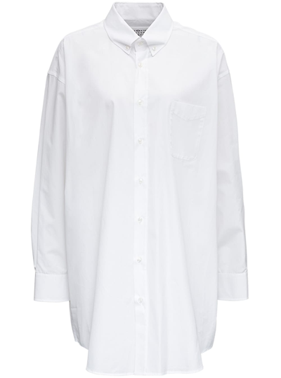Shop Maison Margiela White Oversize Cotton Shirt