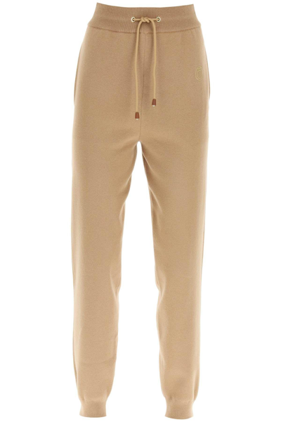 Shop Burberry Josee Knit Trousers In Camel