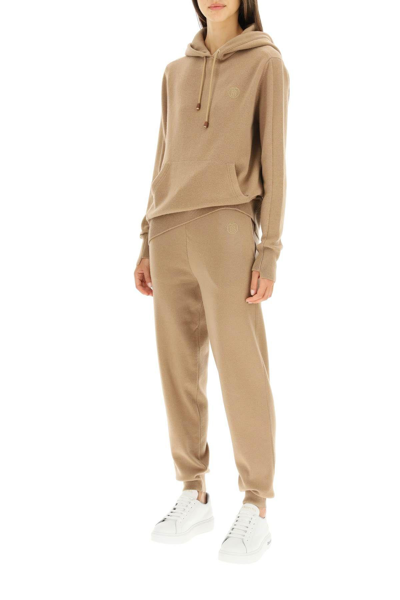 Shop Burberry Josee Knit Trousers In Camel