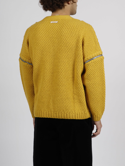 Shop Gucci Removable Sleeves Pullover In Yellow