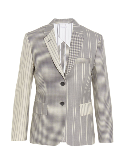 Thom Browne Patchwork Blazer Jacket In Grey