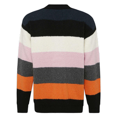 Shop Dries Van Noten Striped Knitted Cardigan In Multicolor