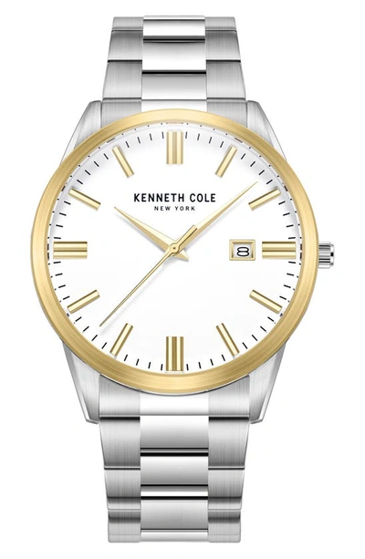 Shop Kenneth Cole Classic Bracelet Watch, 42mm In Silver