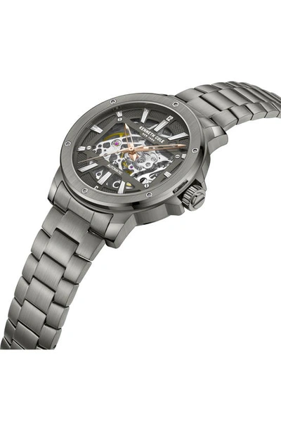 Shop Kenneth Cole Automatic Bracelet Watch, 44mm In Gunmetal