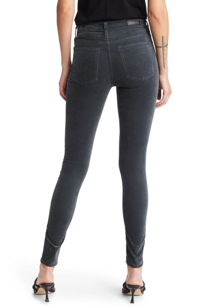 Shop Ag The Farrah High Waist Velvet Jeans In Gunpowder