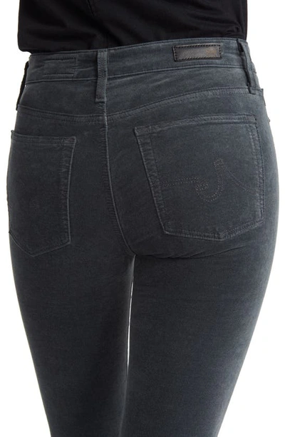 Ag The Farrah High Waist Velvet Jeans In Gunpowder