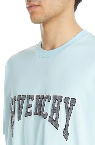 Shop Givenchy Slim Fit Logo T-shirt In Acqua Marine