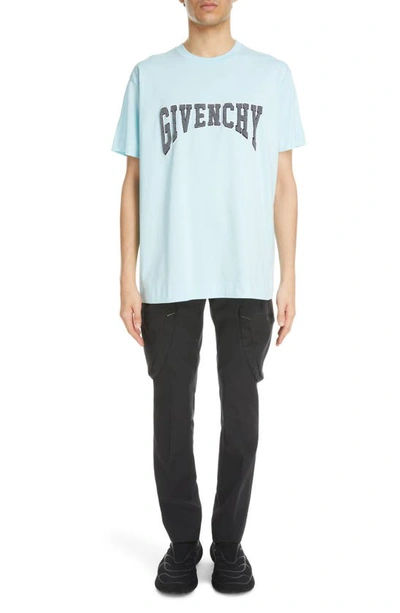 Shop Givenchy Slim Fit Logo T-shirt In Acqua Marine