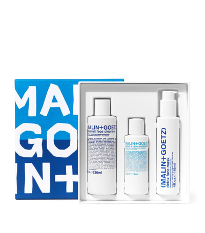 Shop Malin + Goetz Malin+goetz Saving Face Skincare Set In Multi