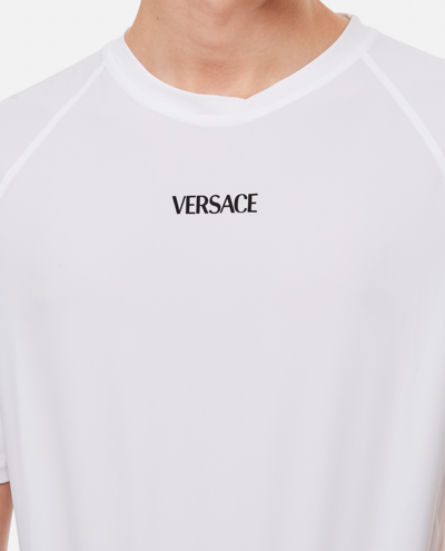 Shop Versace T-shirt With Logo In White