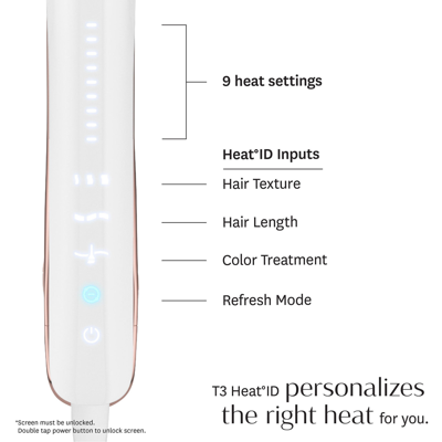Shop T3 Smooth Id 1” Smart Flat Iron With Touch Interface In Default Title
