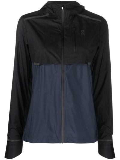 Shop On Running Panelled Zip-pocket Sports Jacket In Black