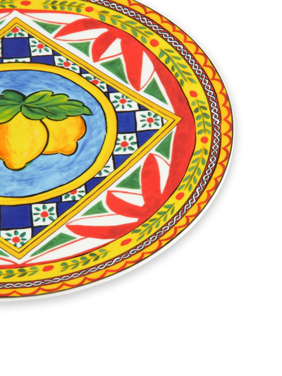 Dolce & Gabbana Porcelain Charger Plate In Yellow
