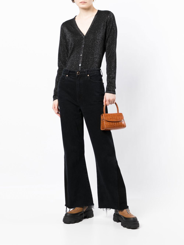 N.Peal metallic-thread knit cardigan - Black
