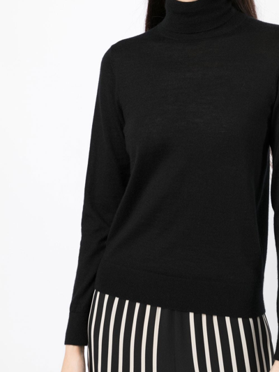 Shop N•peal Cashmere Roll-neck Jumper In Black