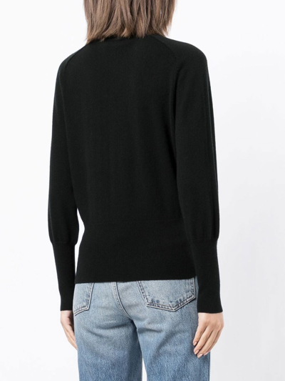 N•peal Fine-knit V-neck Cardigan In Black