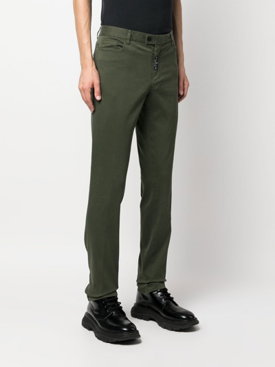Shop Philipp Plein Slim-cut Chino Trousers In Grün