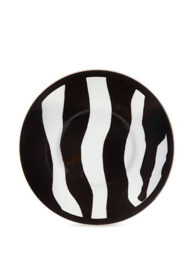 Shop Dolce & Gabbana Zebra Espresso-saucer Set In Black