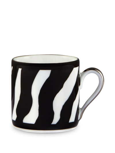 Dolce & Gabbana Zebra Espresso-saucer Set In Black