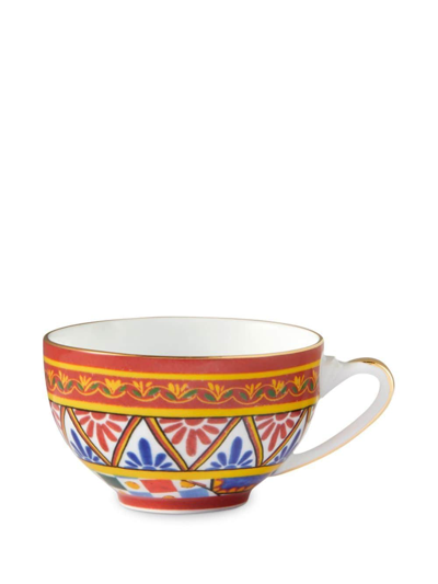 Shop Dolce & Gabbana Carretto Siciliano Porcelain Tea Set In Multicolour