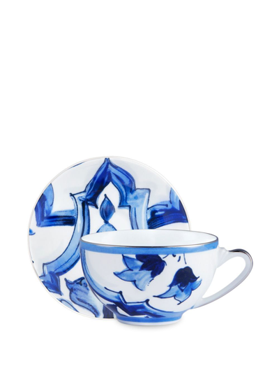 Shop Dolce & Gabbana Archive-print Tea Set In White