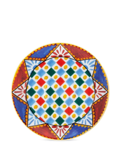 Dolce & Gabbana Carretto Siciliano Porcelain Tea Set In Multicolour