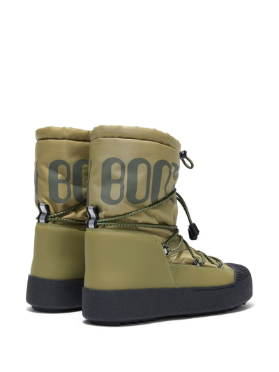 Shop Moon Boot Logo-print Detail Snow Boots In Green